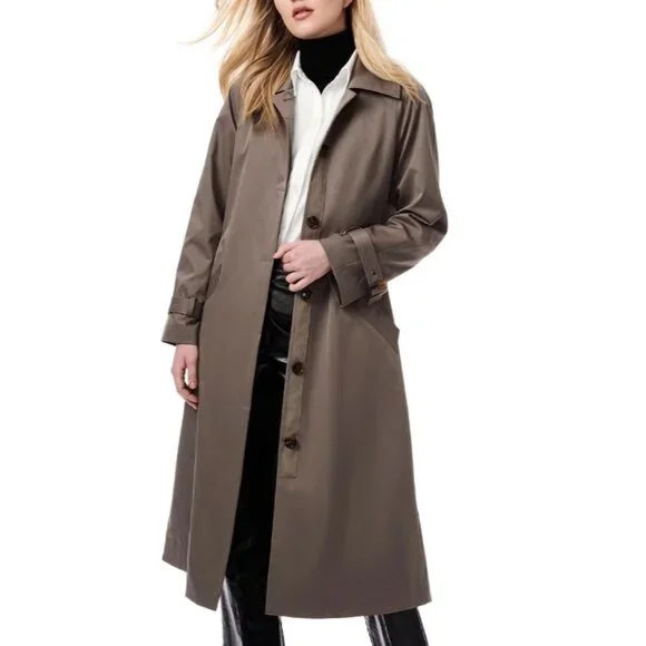 Bernardo Modern Trench Coat Sand Color Size M - Picture 4 of 8